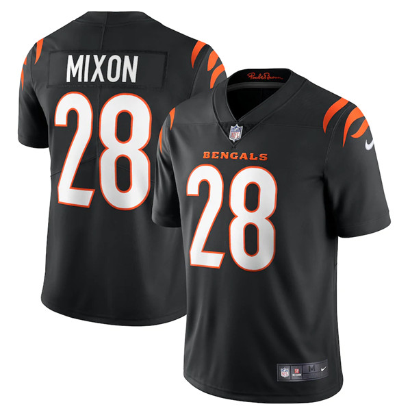 Women's Cincinnati Bengals #28 Joe Mixon 2021 Black NFL Vapor Limited Stitched Jersey(Run Small)